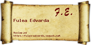 Fulea Edvarda névjegykártya